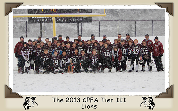 The 2013 CPFA Tier 3 Lions